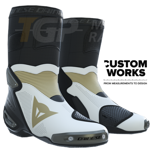 Dainese Axial 2 Air racing e stivali da moto stradali | Uomo | perla bianco / magnesio | Custom Works 