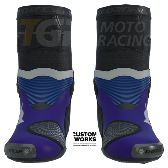 Dainese Axial 2 Air botas de corrida e de estrada para motociclos Prima Pramac Yamaha MotoGP Replica | Homem | Roxo / Azul Yamaha / Branco | Custom Works 