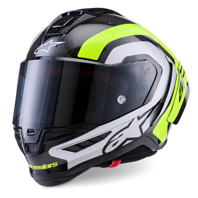 Alpinestars Supertech R10 Helm Arius Gelb Fluo Glanz 8203926-1699