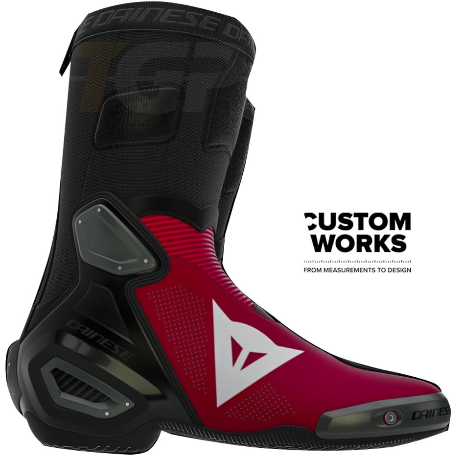 Botas de moto de corrida e estrada Dainese Axial 2 Air Nicolò Bulega Replica 2026 | Homem | Dainese Vermelho / Branco | Custom Works 