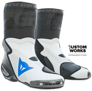 Dainese Axial 2 Air racing and street motorcycle boots | Men | White / Sky Blue | Custom Works 