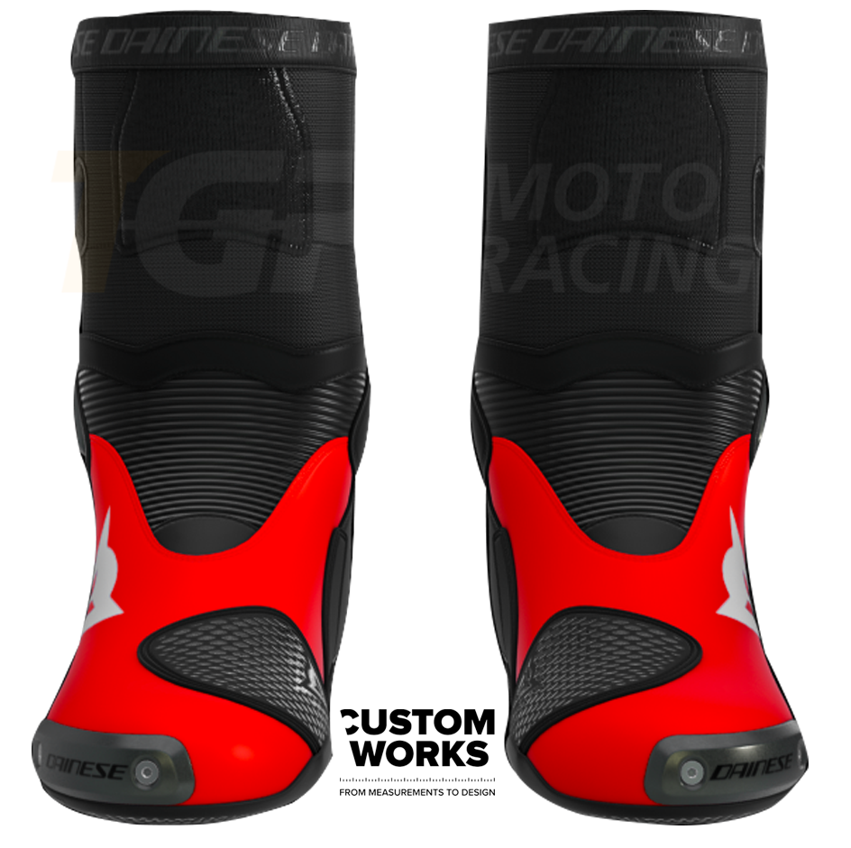 Dainese Axial 2 Racing and street motorcycle boots Marco Bezzecchi Replica 2026 | Men | Fluo Red / Black | Custom Works 