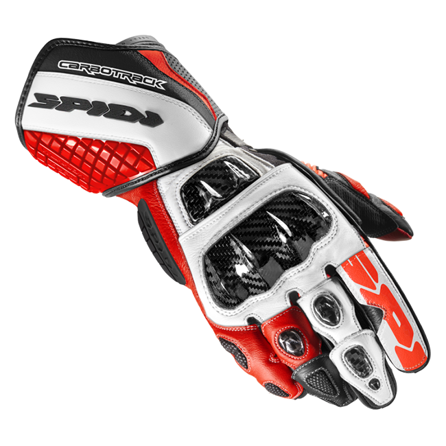 Spidi Carbo Track Evo Racing Motorcycle Leather Gloves | Men | Red | A203014 