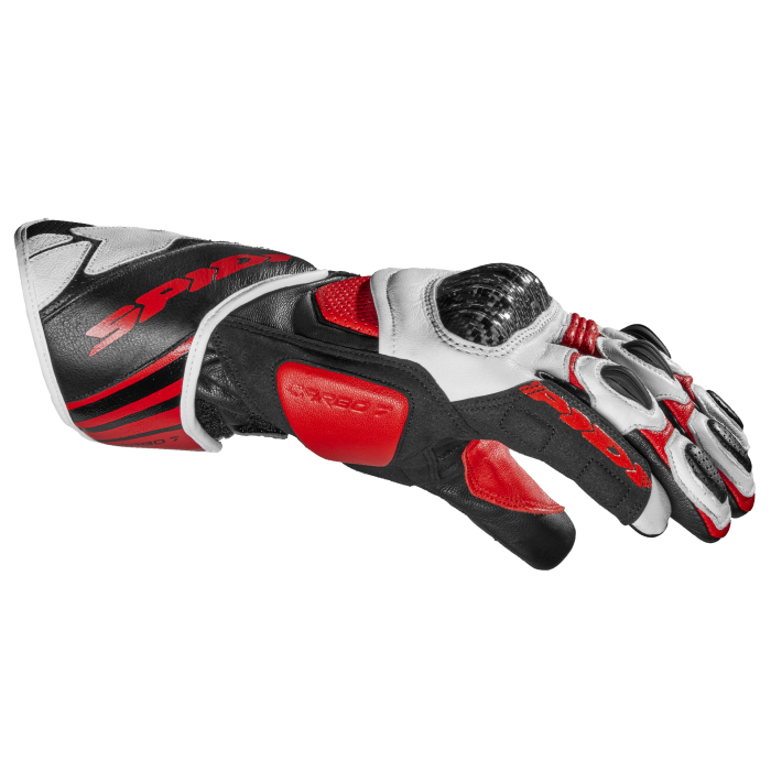 Guanti da moto in pelle Spidi Carbo 7 Racing | Uomo | Rosso | A210014 