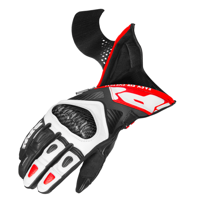 Spidi Carbo Fit Racing Motorfiets Lederen Handschoenen | Heren | Rood | A226014 