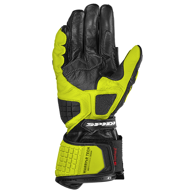 Spidi Carbo Track Evo Racing Motorrad Lederhandschuhe | Herren | Schwarz/Leuchtgelb | A203394