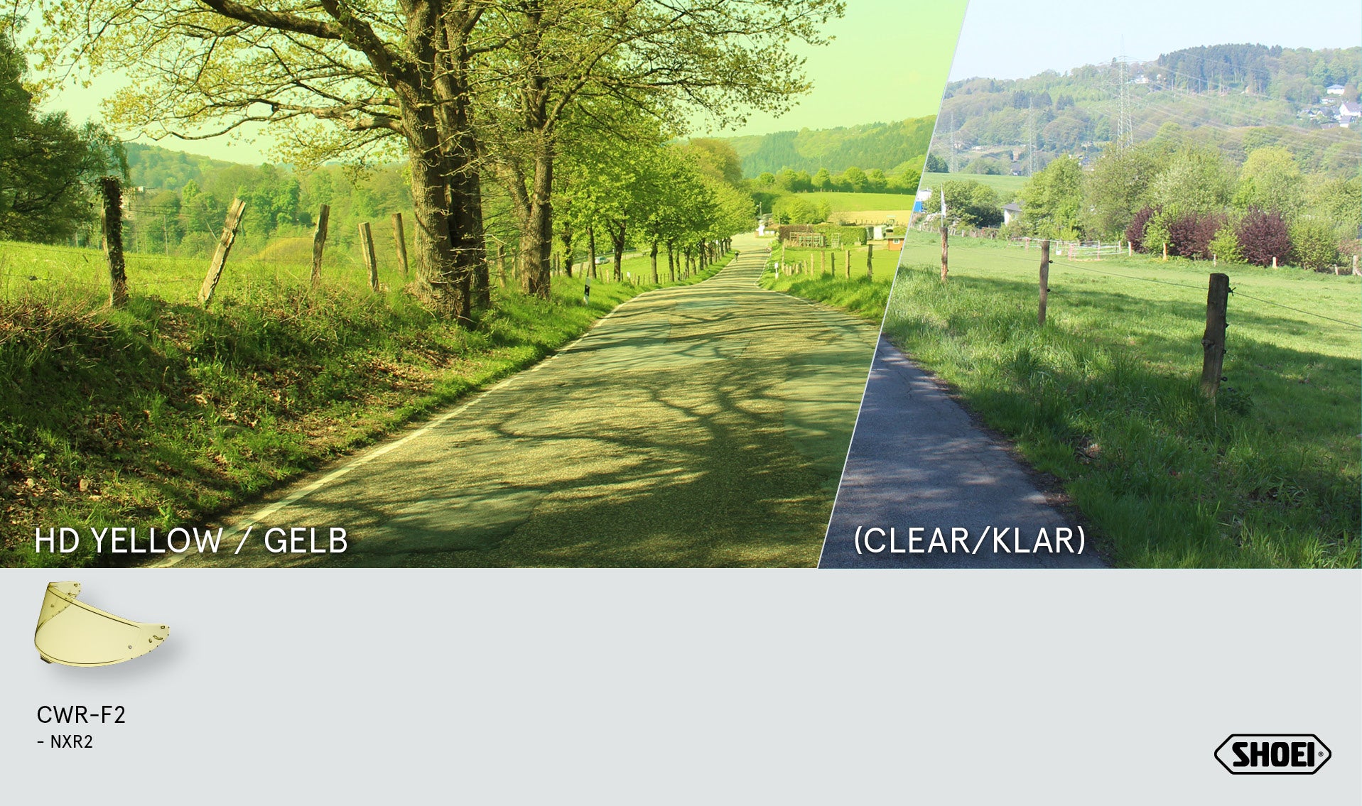 Shoei Visor X-SPR PRO (CWR-F2PN) Alta Definição Amarelo 