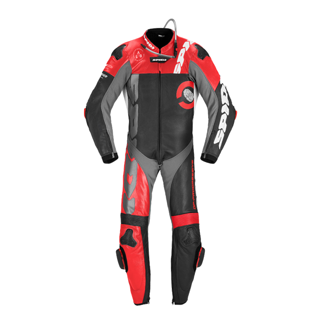 Spidi DP-Progressive Einteiler Lederkombi – Perforierter Rennanzug | Herren | Rot | Y161014