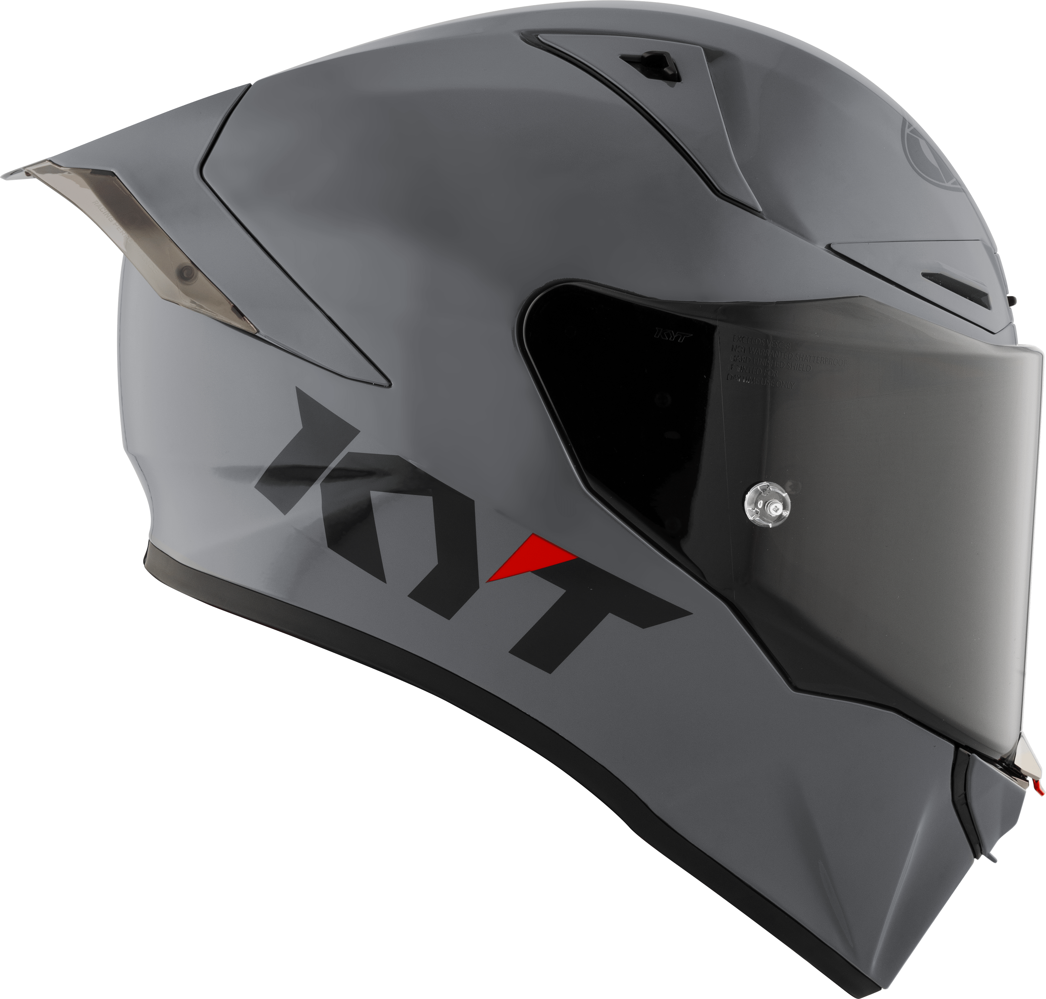 Casco de competición KYT R1R Plain gris Y6R100W1 