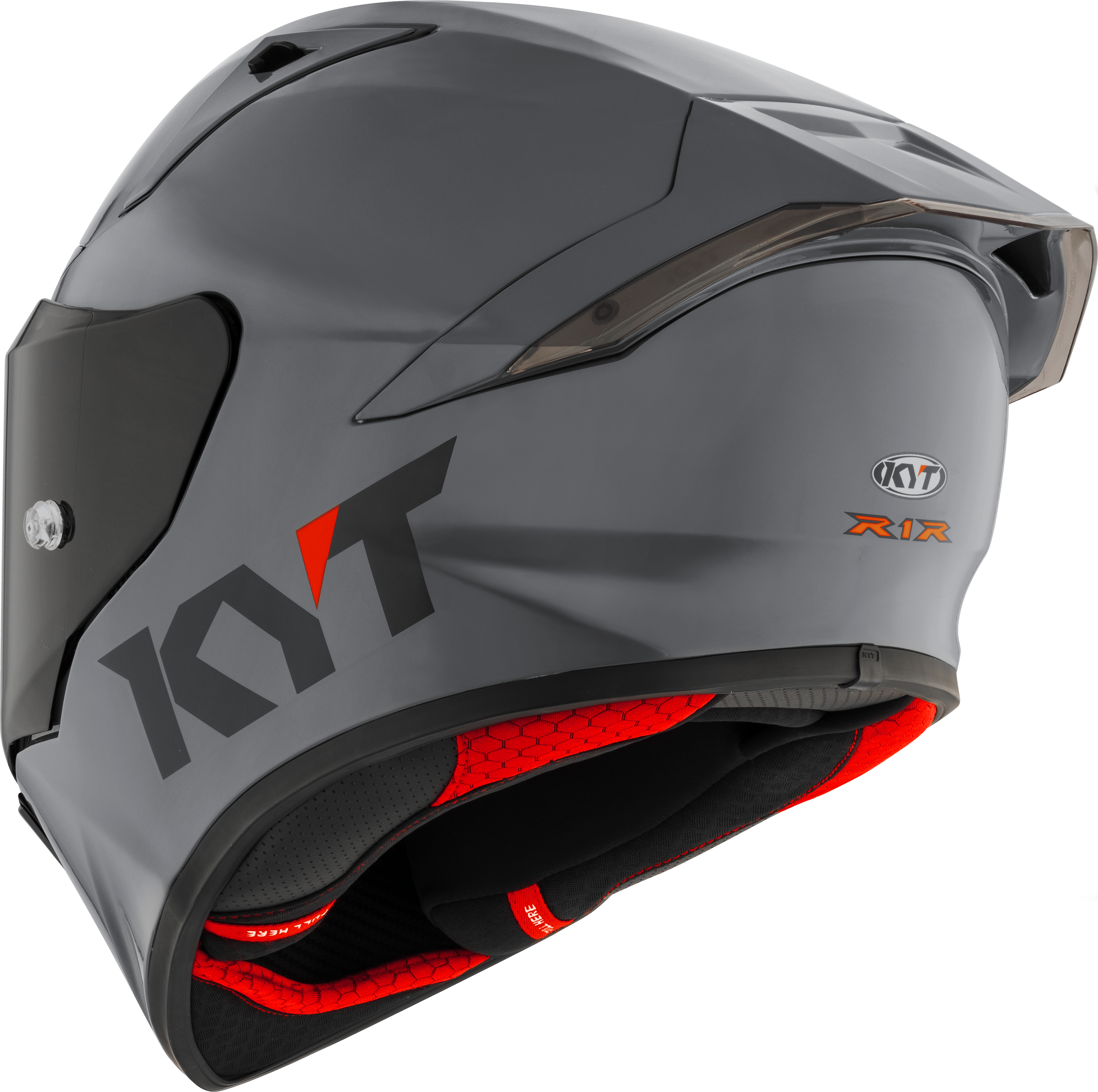 Casco de competición KYT R1R Plain gris Y6R100W1 