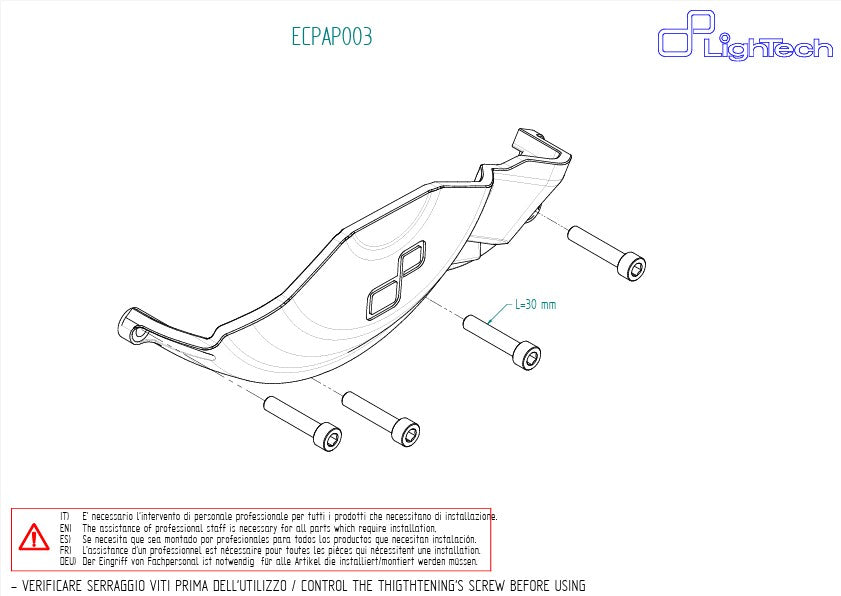Aluminum clutch protector cover LighTech Aprilia RS 660 (20-26) ECPAP003NER 