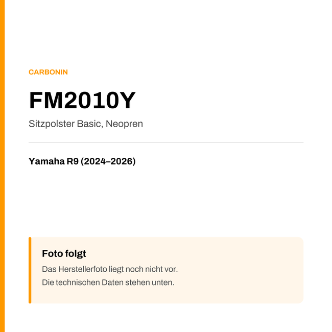 Basic Sitzbank Carbonin Yamaha R9 (24-26) FM2010Y — Platzhalter, Herstellerfoto folgt