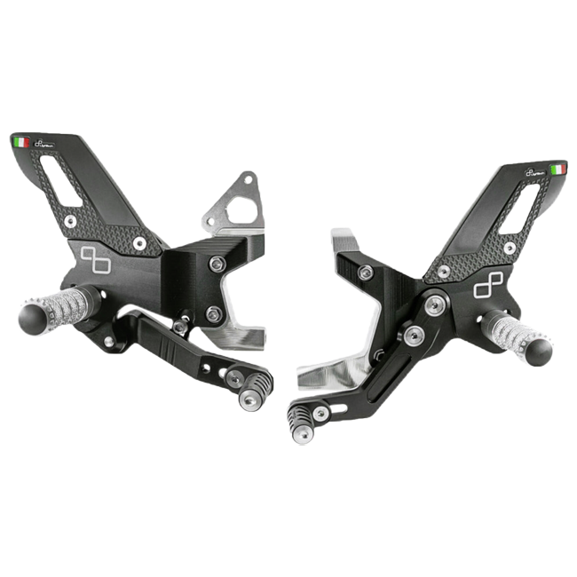 Fußrastenanlage Track-Use LighTech Umkehrschaltung Ducati Panigale 1299/S (15-18) FTRDU014
