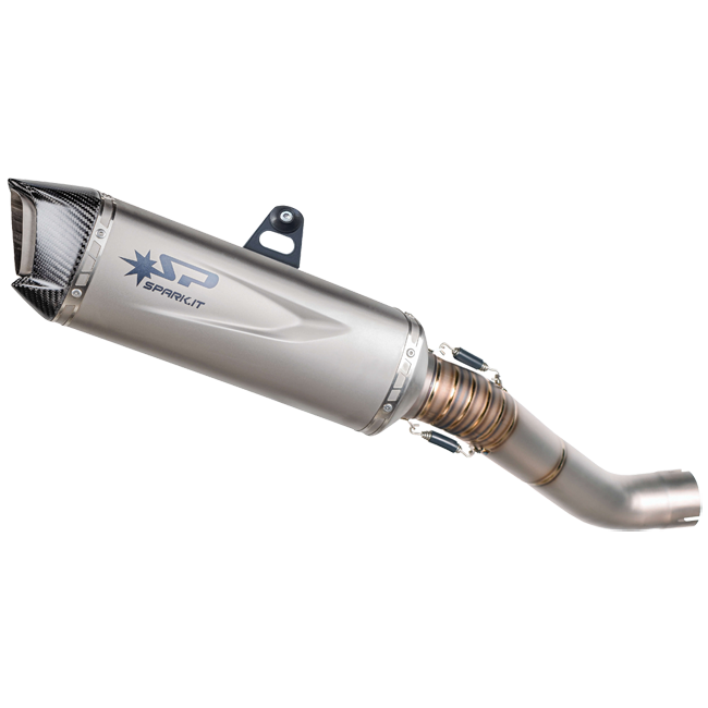 スパークエキゾーストスリップオンフォースエボチタンアプリリアRSV4/1100ファクトリー/RF/RR (17-20) GAP0407 