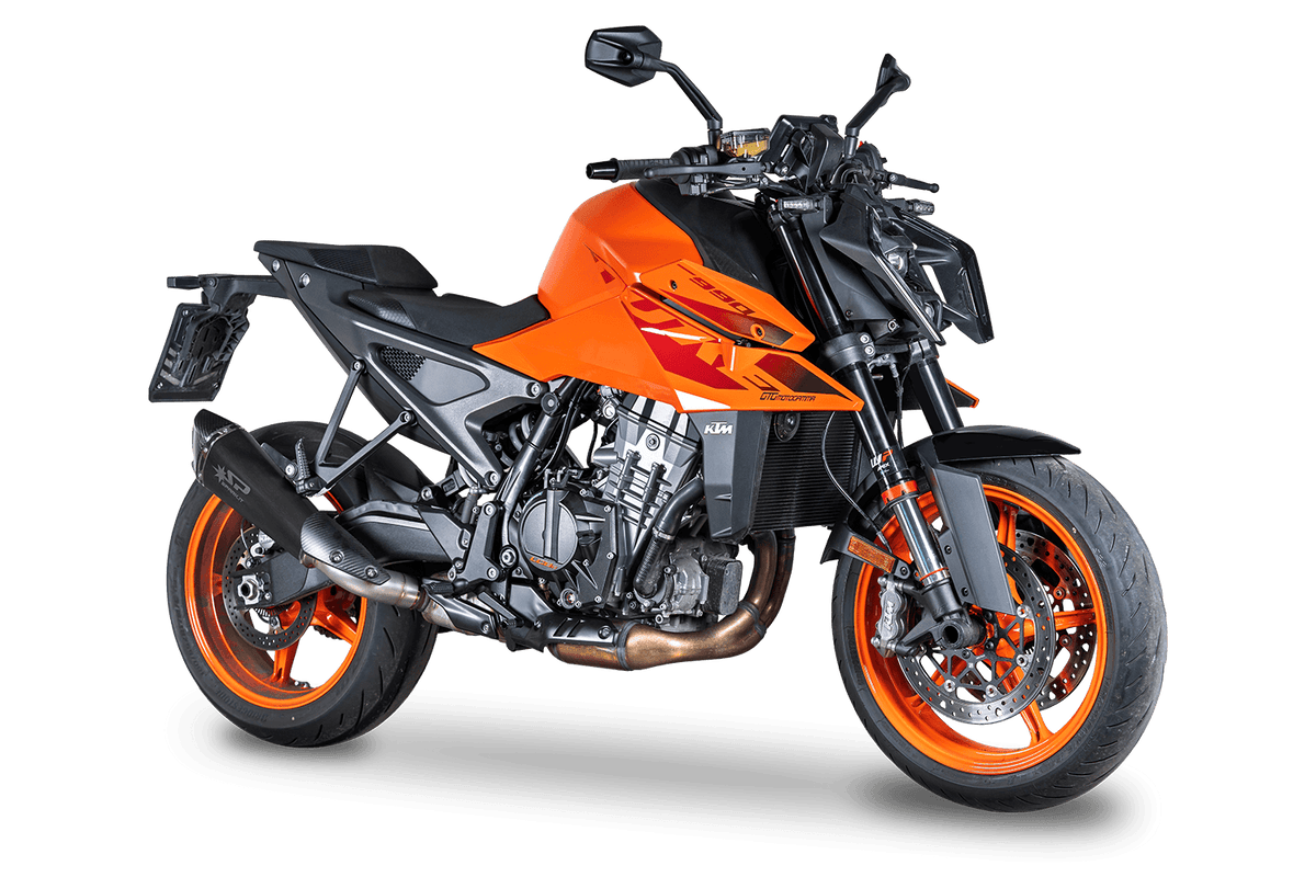 Spark Exhaust Slip-On Konix Evo Dark Euro 5+ Edelstahl KTM 990 RC R (25-26) GKT0121DOM