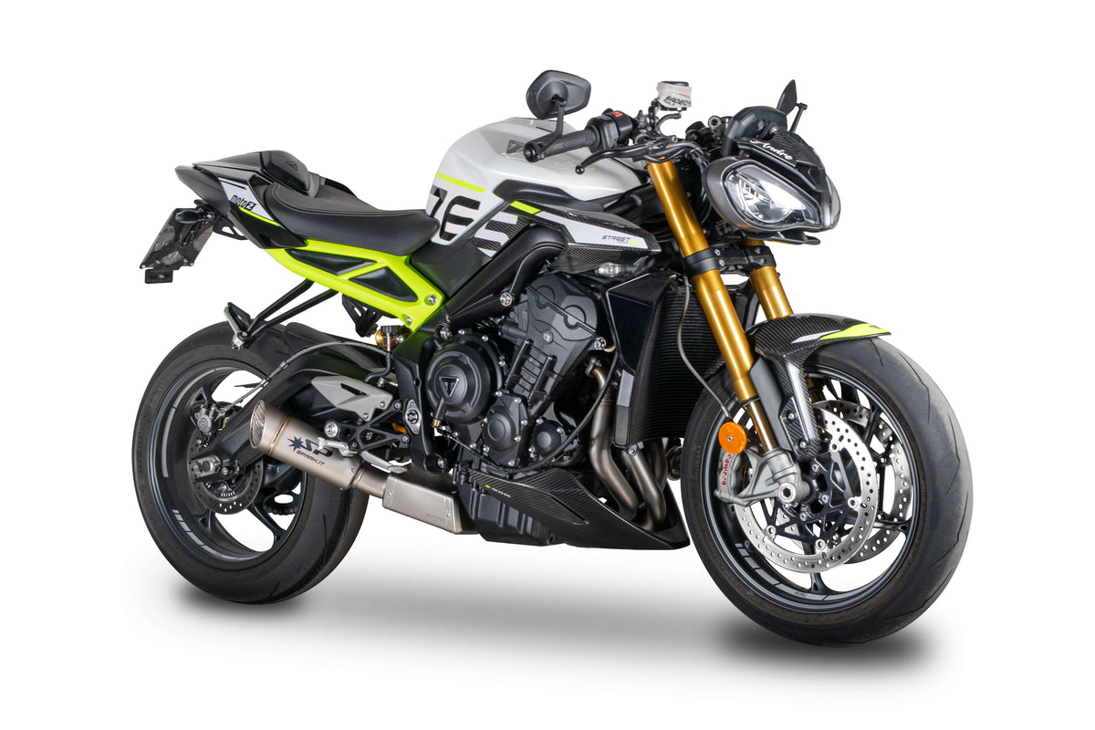 Spark Exhaust Komplettanlage Grid-O Euro5+ Black Ceramic Triumph Street Triple 765 R/RS (23-26) GTR8824BOM