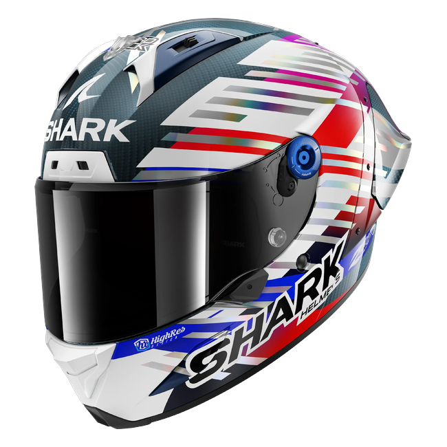Shark Aeron GP FIM 2 Johann Zarco GP de France 2026 Replica DUR HE4105 — Dreiviertelansicht von vorn
