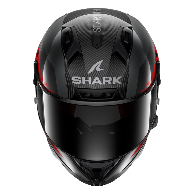 Shark Aeron GP FIM 2 MotoGP anthrazit rot DAR HE4180 — Frontansicht