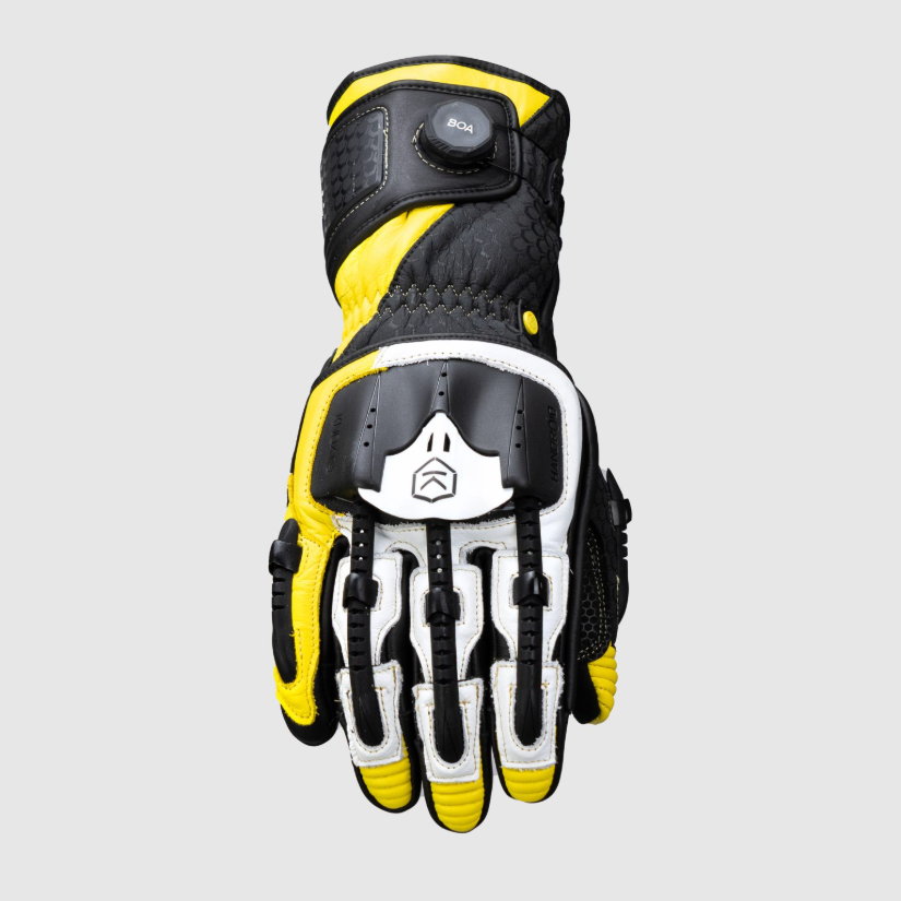 Knox Handroid MK5 Luvas de Corrida em Pele | Homem | Amarelo | 11769404104 