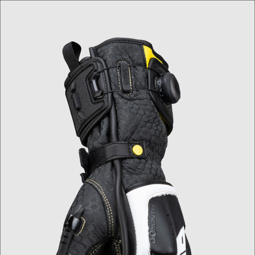 Knox Handroid MK5 Luvas de Corrida em Pele | Homem | Amarelo | 11769404104 