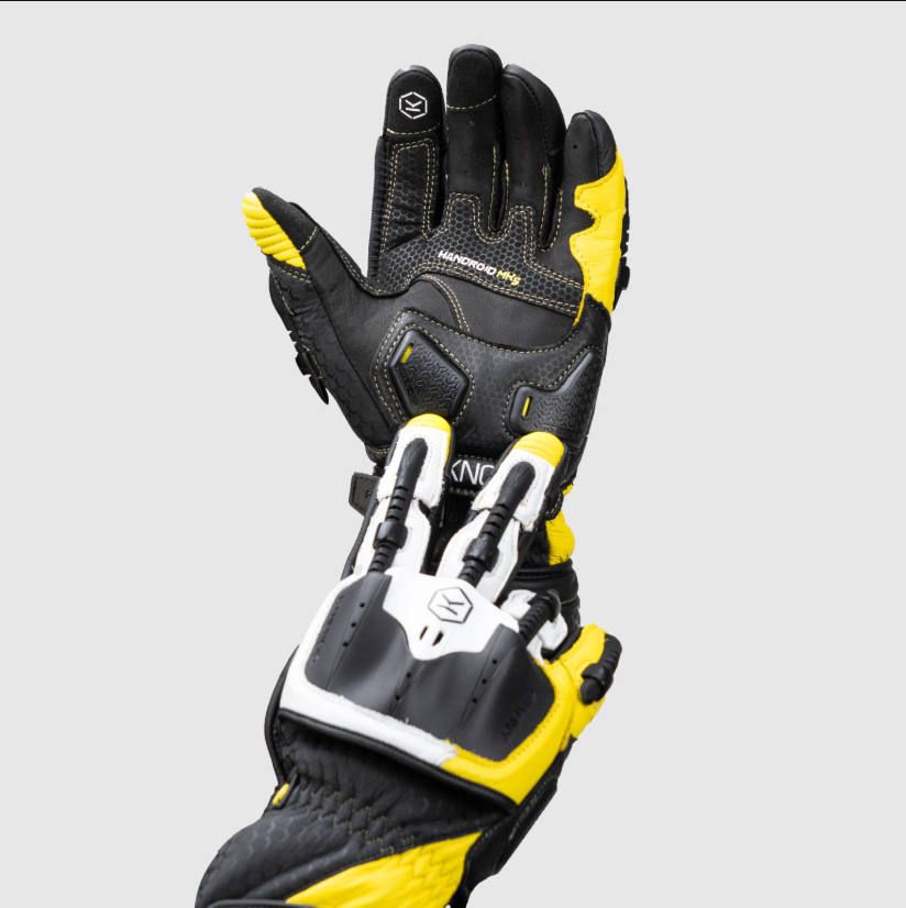 Knox Handroid MK5 Luvas de Corrida em Pele | Homem | Amarelo | 11769404104 