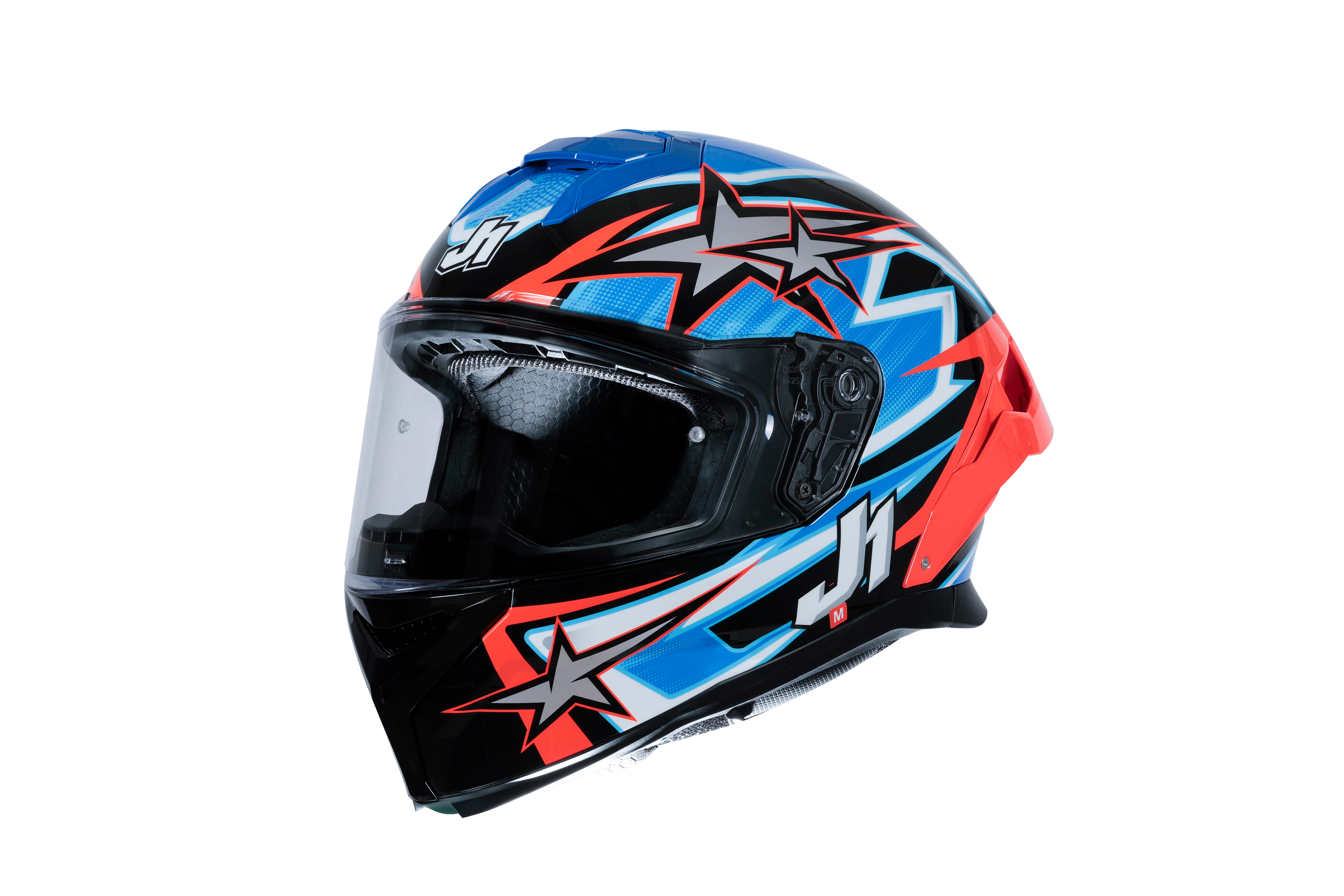 Just1 J-STR Helm Astro Rood / Blauw / Zwart Glans 6030390112007 