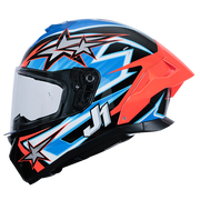 Just1 J-STR Helm Astro Rood / Blauw / Zwart Glans 6030390112007 
