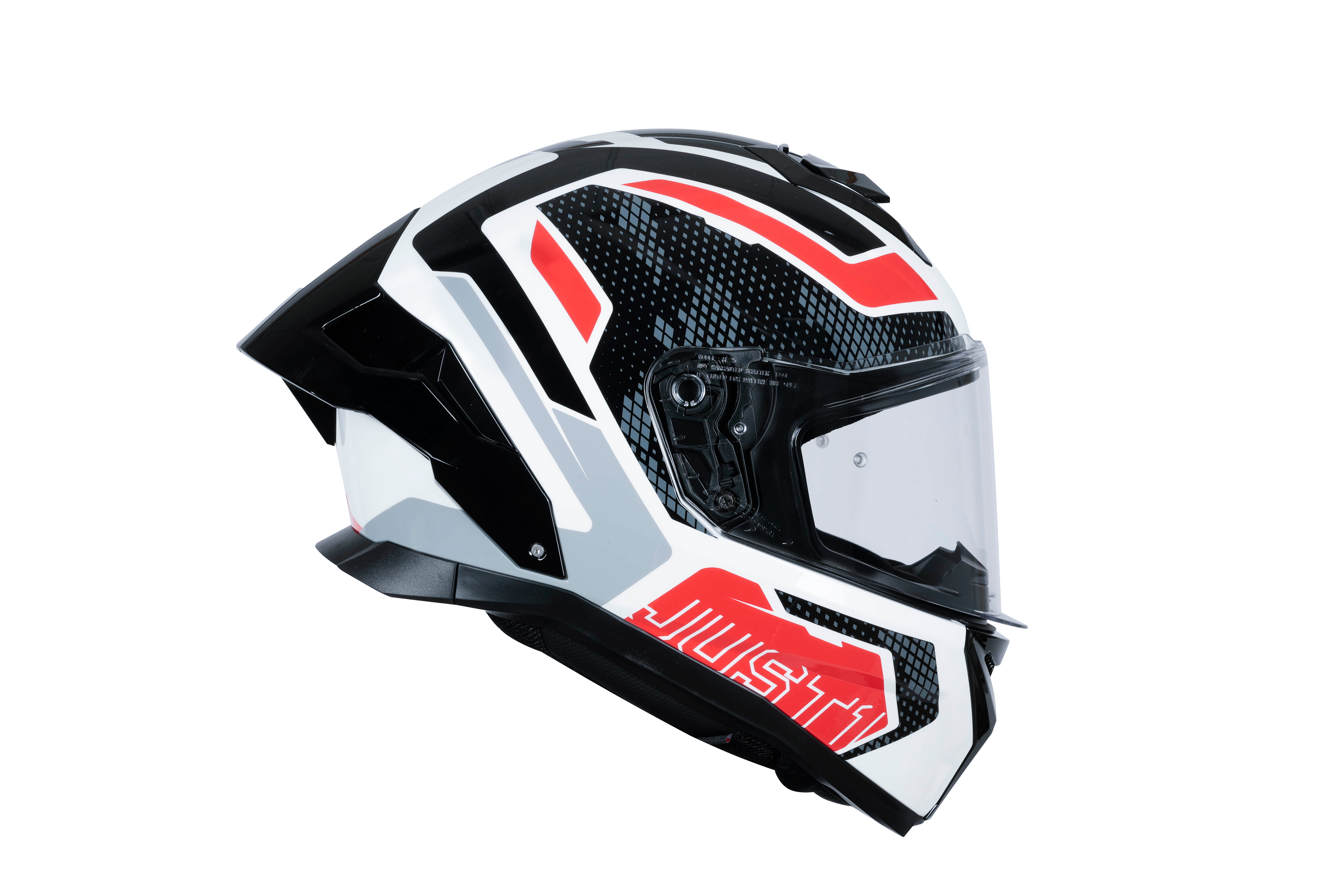 Just1 J-STR Helm Unie Rood / Wit Glans 6030390171001 