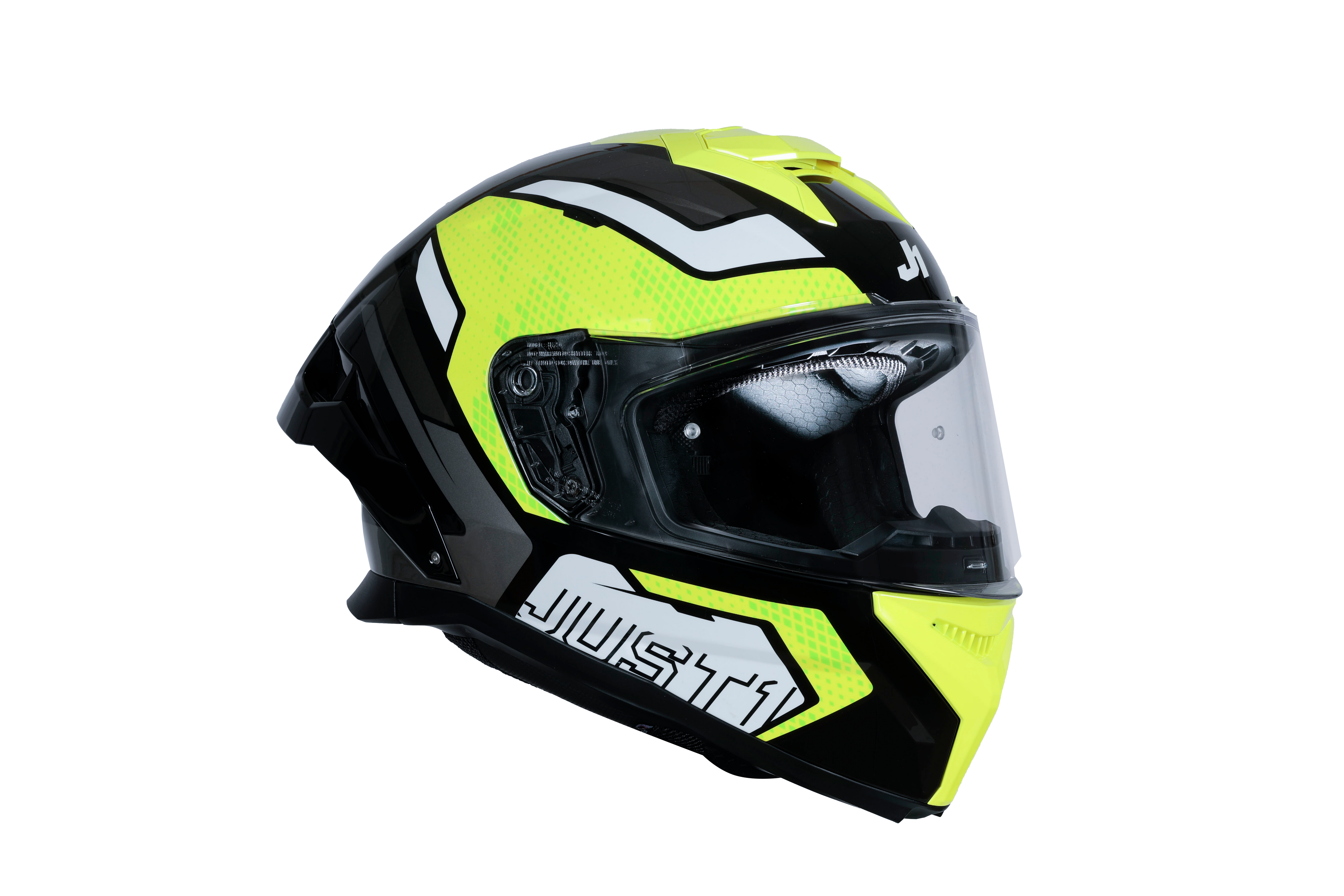 Just1 J-STR Helm Unie Neongeel / Zwart Glans 6030390191001 