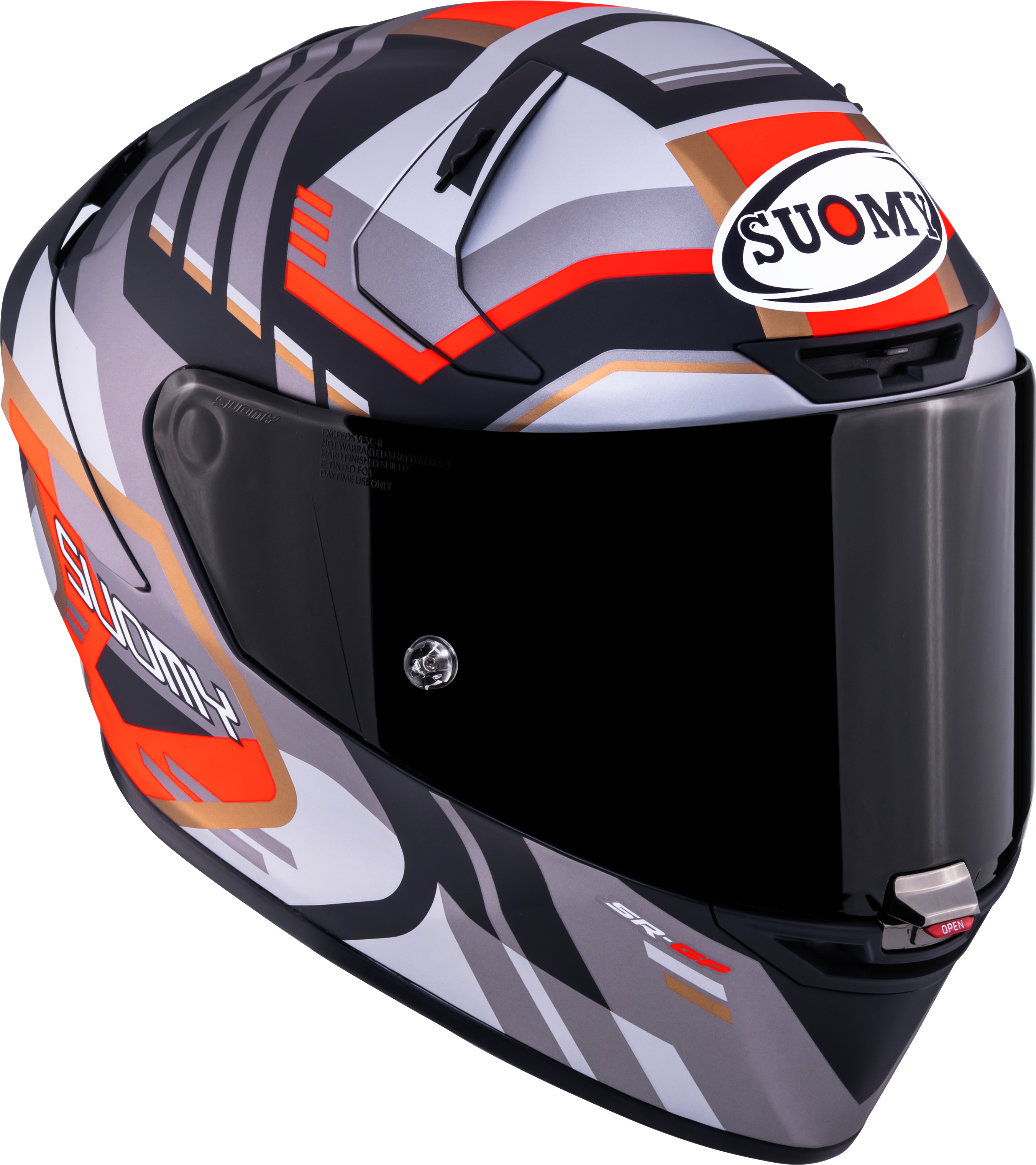 Casco Suomy SR-GP Evo Infrared Opaco Grigio/Rosso/Nero K6S20025 
