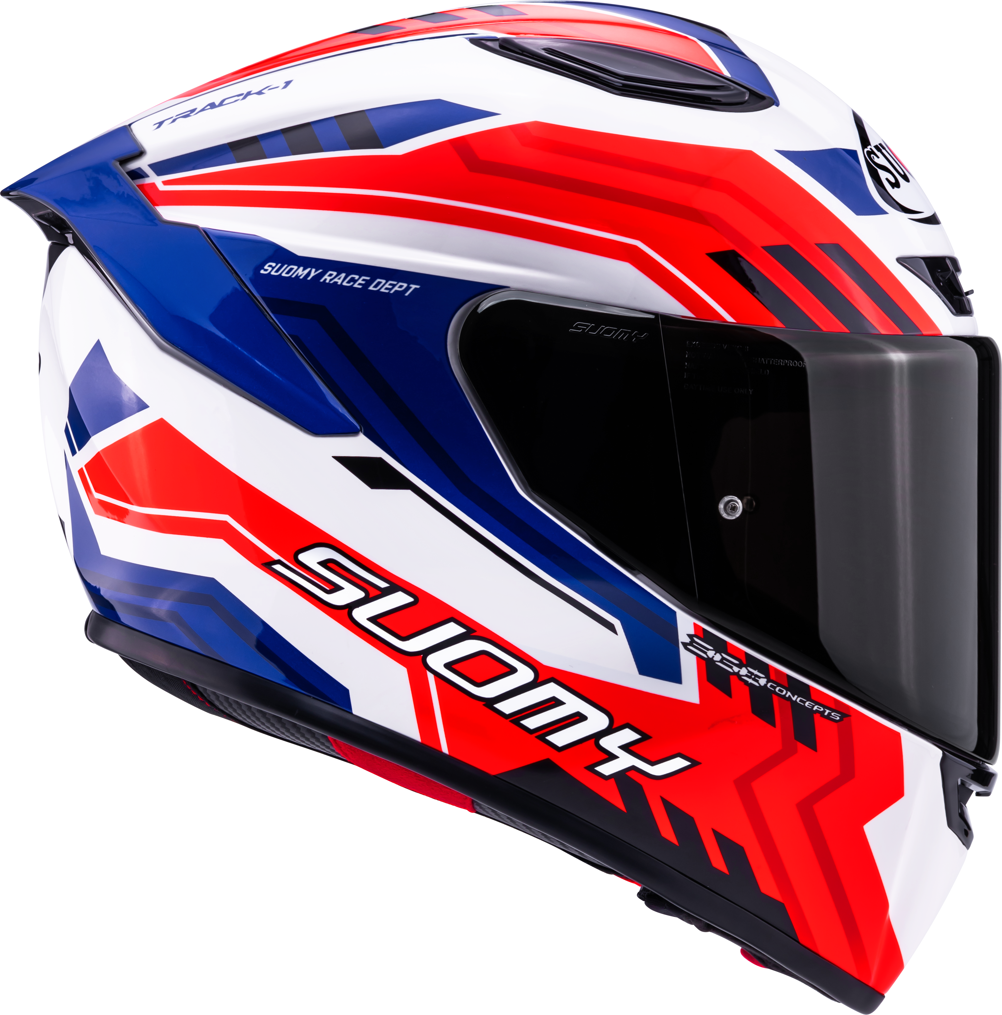 Casco Suomy Track-1 Framework Bianco/Rosso/Blu K6T10023 