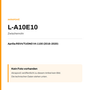 Akrapovic Zwischenrohr Aprilia RSV4 / TUONO V4 1100 (16-20) L-A10E10 — Platzhalter, kein Herstellerfoto verfügbar