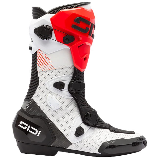 Bottes de moto Sidi MAG 2 Air Blanc Noir Rouge - 391 