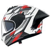 Nolan N60-6 Sport Helm Corsa Wit / Zwart / Rood / Metaalafwerking 356 