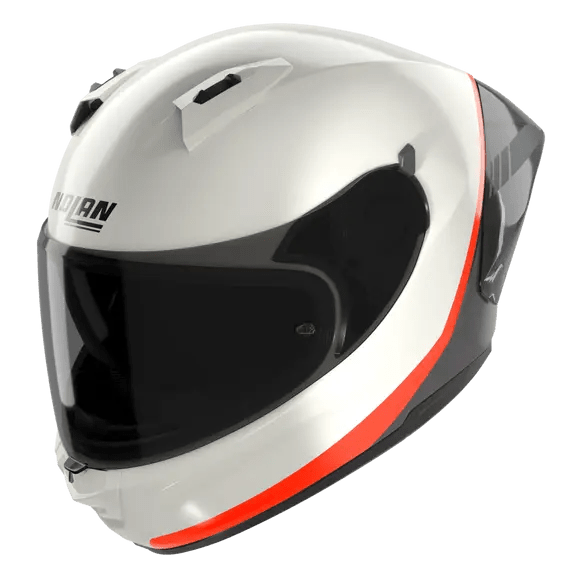 Nolan N60-6 Sport Kask Özel Boyama İnci Beyaz / Siyah / Turuncu 347 