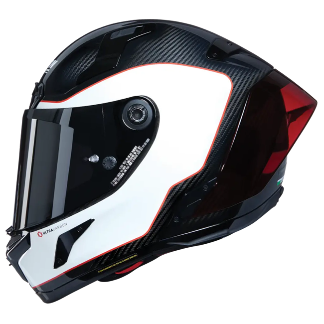 Nolan X-804 RS Kask Ultra Karbon Beyaz/Kırmızı Asso di Picche 343 