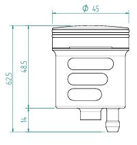 LighTech ブレーキ＆クラッチオイルタンク 30 cm³ – CNCアルミニウム、カラー | バイク用ユニバーサルリザーバー 