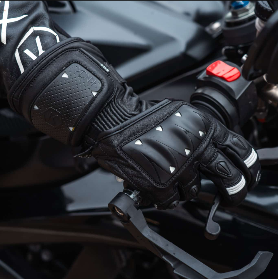 Knox Oulton MK2 Luvas de Desporto em Pele | Homem | Preto/Branco | 1011352160050 