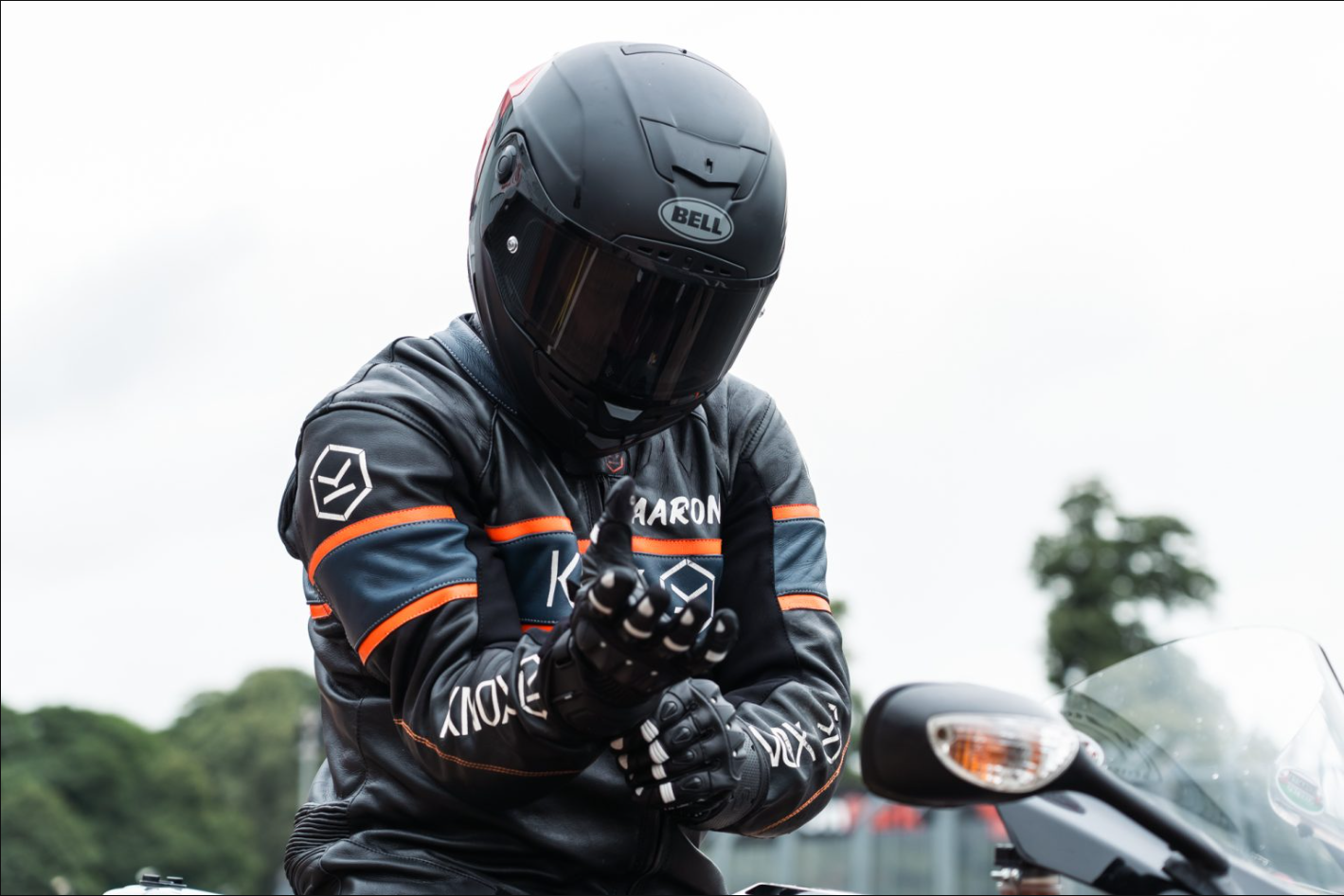 Knox Oulton MK2 Luvas de Desporto em Pele | Homem | Preto/Branco | 1011352160050 