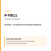 Akrapovic Schrauben und Muttern P-FB11 — Platzhalter, kein Herstellerfoto verfügbar
