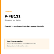 Akrapovic Schrauben und Muttern P-FB131 — Platzhalter, kein Herstellerfoto verfügbar