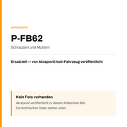 Akrapovic Schrauben und Muttern P-FB62 — Platzhalter, kein Herstellerfoto verfügbar