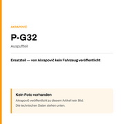 Akrapovic Auspuffteil P-G32 — Platzhalter, kein Herstellerfoto verfügbar