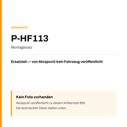Akrapovic Montagesatz P-HF113 — Platzhalter, kein Herstellerfoto verfügbar