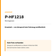 Akrapovic Montagesatz P-HF1218 — Platzhalter, kein Herstellerfoto verfügbar