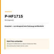 Akrapovic Montagesatz P-HF1715 — Platzhalter, kein Herstellerfoto verfügbar
