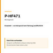 Akrapovic Montagesatz P-HF471 — Platzhalter, kein Herstellerfoto verfügbar