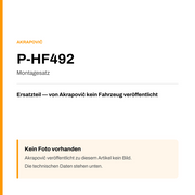 Akrapovic Montagesatz P-HF492 — Platzhalter, kein Herstellerfoto verfügbar