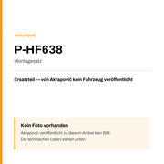 Akrapovic Montagesatz P-HF638 — Platzhalter, kein Herstellerfoto verfügbar