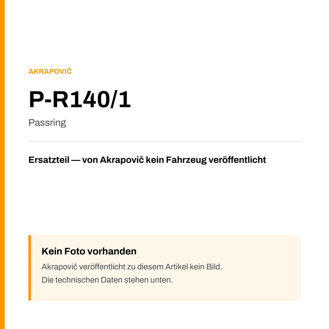 Akrapovic Passring P-R140/1 — Platzhalter, kein Herstellerfoto verfügbar